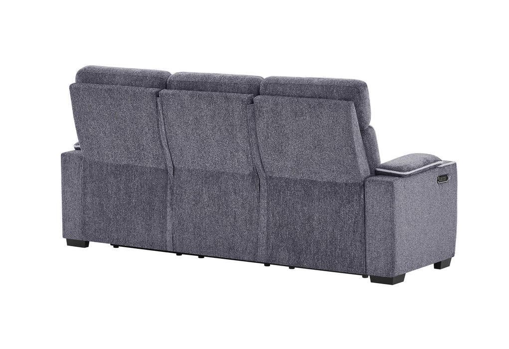 U1895 Grey P2 Reclining Sofa with IS and LED