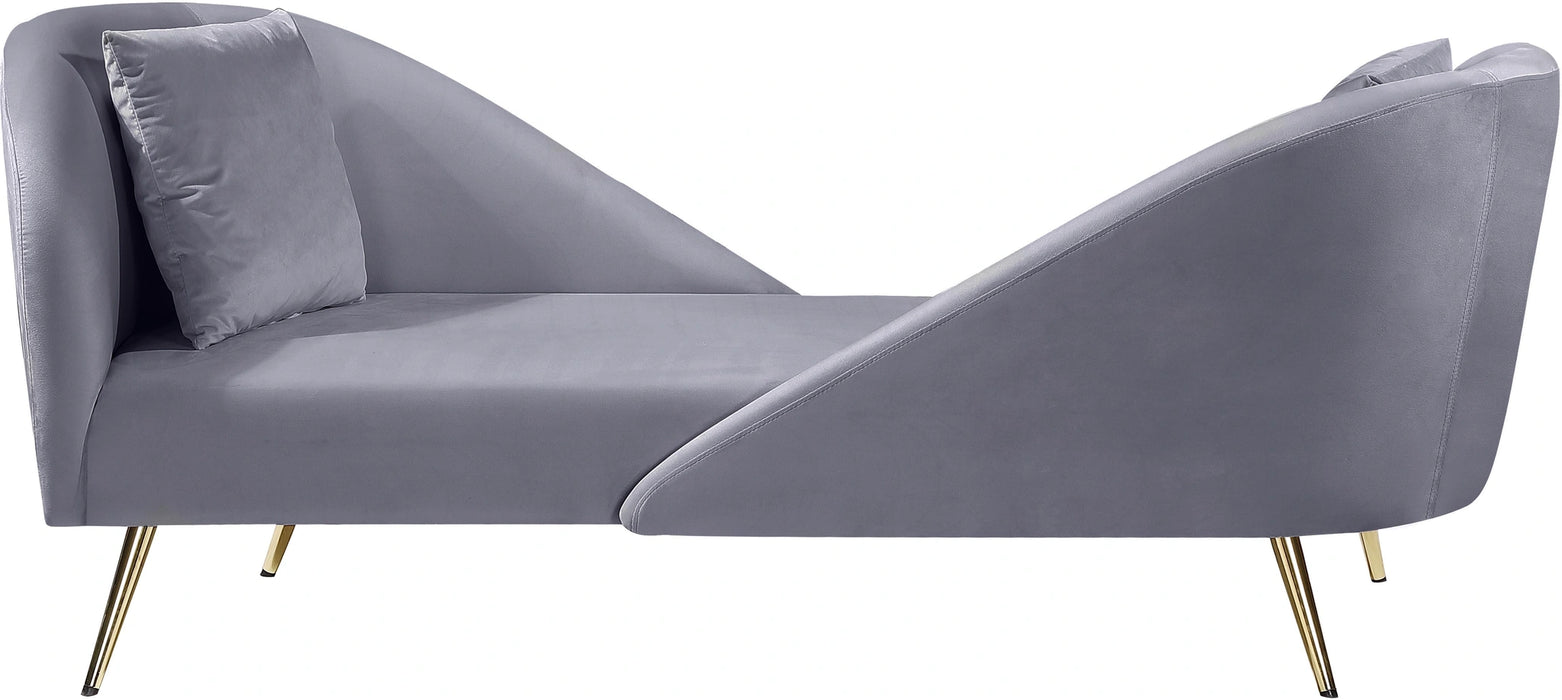 Nolan Grey Velvet Chaise