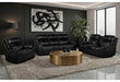 U8880 Black Leather Power Reclining Sofa/Power Console Reclining Sofa