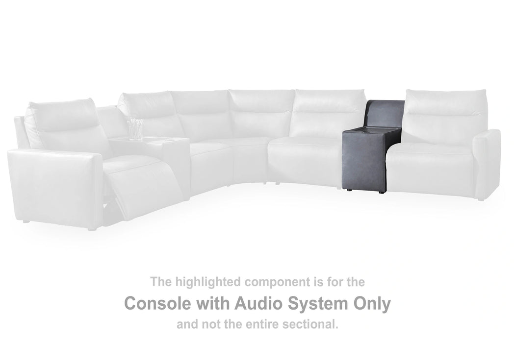 ModZ Power Reclining Sectional Loveseat with Audio Console