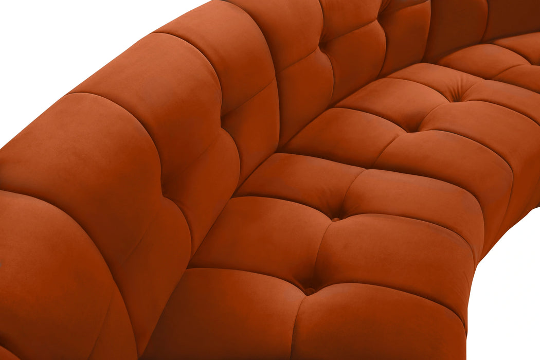Limitless Cognac Velvet 4pc. Modular Sectional