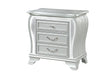 Aria Silver Nightstand with LED