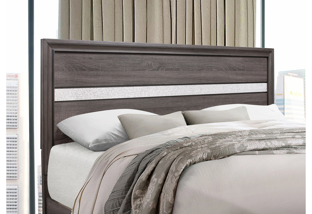 Seville Grey Bed Dresser Mirror Nightstand
