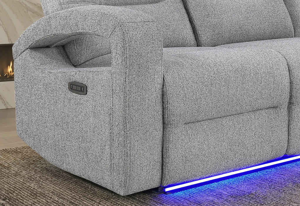 U6611 Grey 15 Pwr Rec Sofa/Pwr Console Rec Loveseat/Power Recliner
