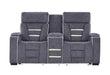 U1895 Grey P2 Console Reclining Loveseat with IS and LED