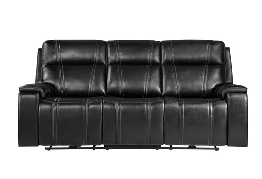 U8881 Black Leather Power Reclining Sofa with Immerse Sound