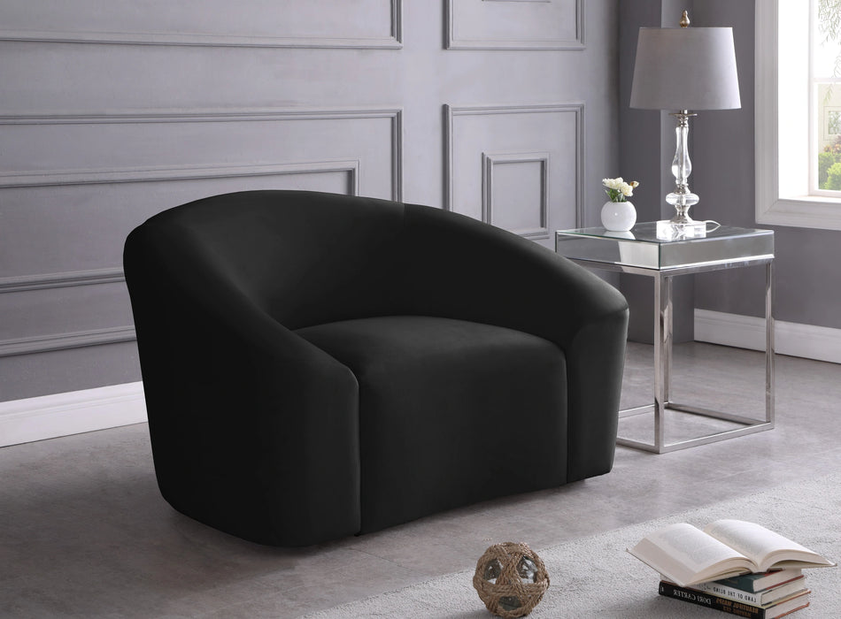 Riley Black Velvet Chair