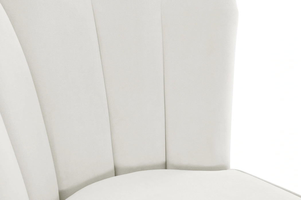 Lily Cream Velvet Stool
