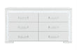 Naomi Silver Marble Dresser with LED