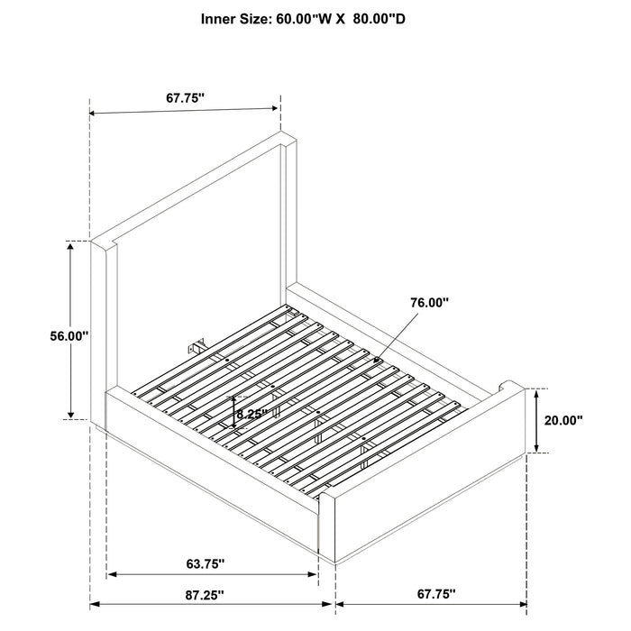 Nala Wingback Platform Bed