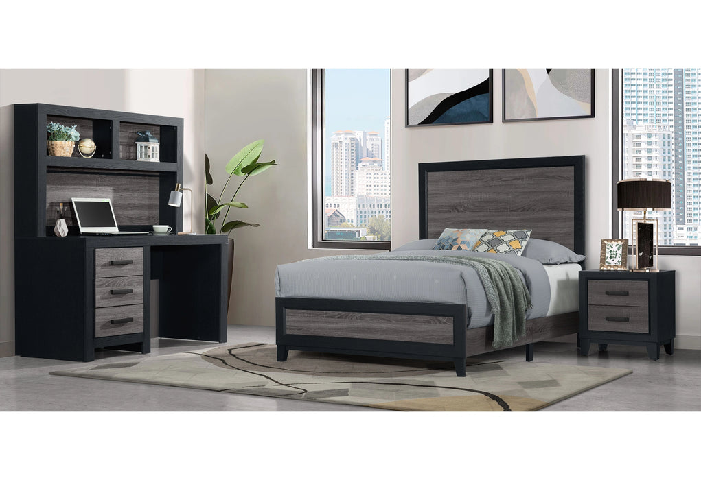 Lisbon Grey and Black Nightstand