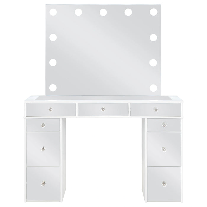 Regina Makeup Vanity Table with LED Mirror and Stool