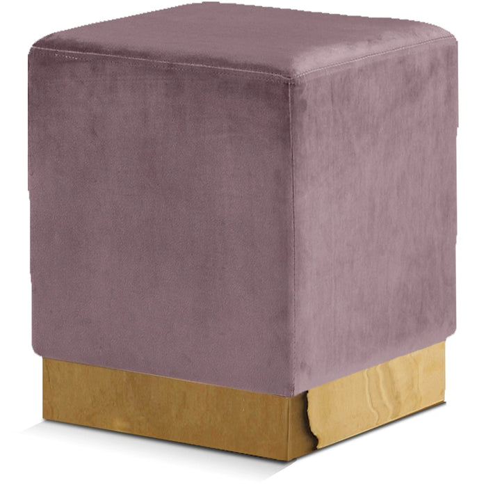 Jax Pink Velvet Ottoman/Stool