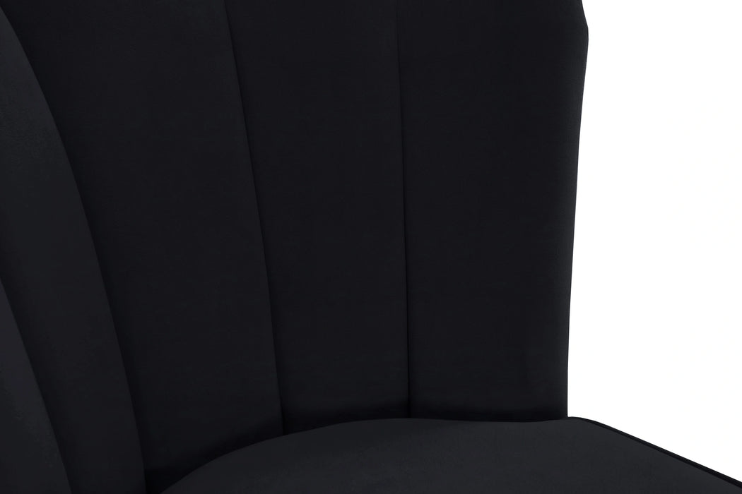 Lily Black Velvet Stool