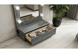 Lexi Grey Tall Mirror with Drawer and Speakers