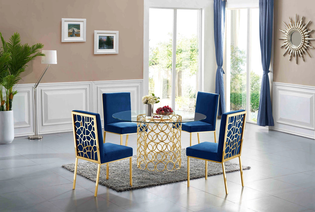Opal Navy Velvet Dining Chair