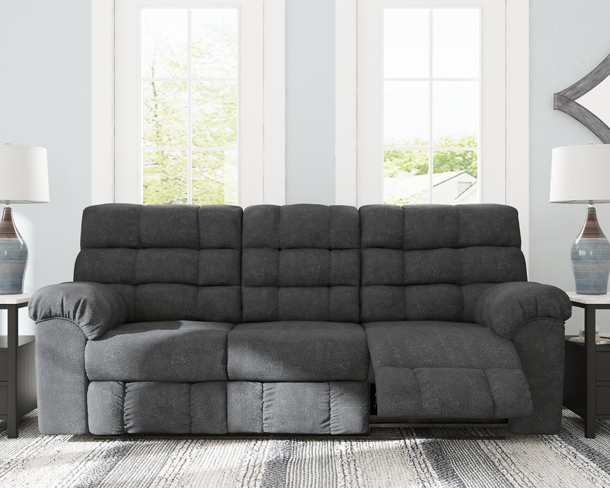 Wilhurst Reclining Sofa with Drop Down Table