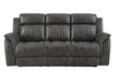 U8517 Grey Reclining Sofa/Console Reclining Loveseat