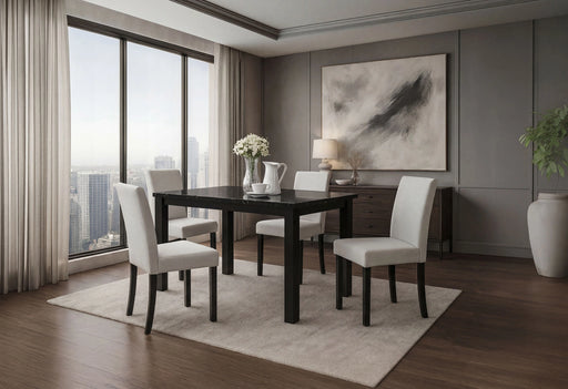 D8032 Black Dining Table & D9026 Dining Chair Silver