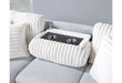 U0204 Light Grey/White Reversible Pull Out Sofa Bed