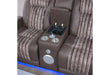 U8000 Pwr Console Rec Loveseat with PHR, LED and Speaker