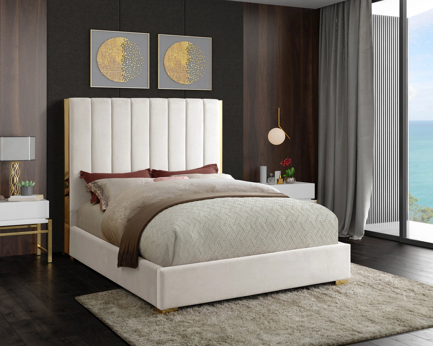 Becca Cream Velvet King Bed