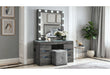 Lexi Grey Vanity Set with Stool