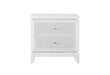Alina White Nightstand with LED and USB