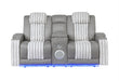 U8000 Pwr Console Rec Loveseat with PHR, LED and Speaker