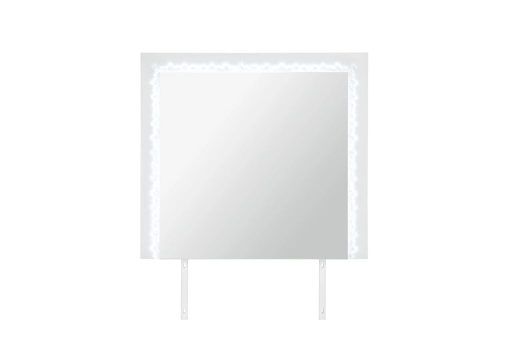 Naomi Silver Marble Mirror with LED