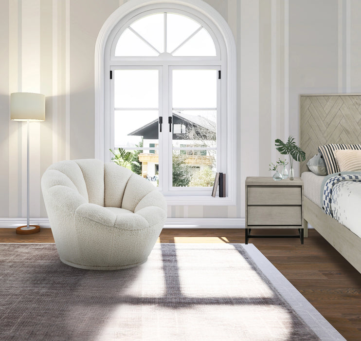 Dream White Faux Sheepskin Fur Accent Chair