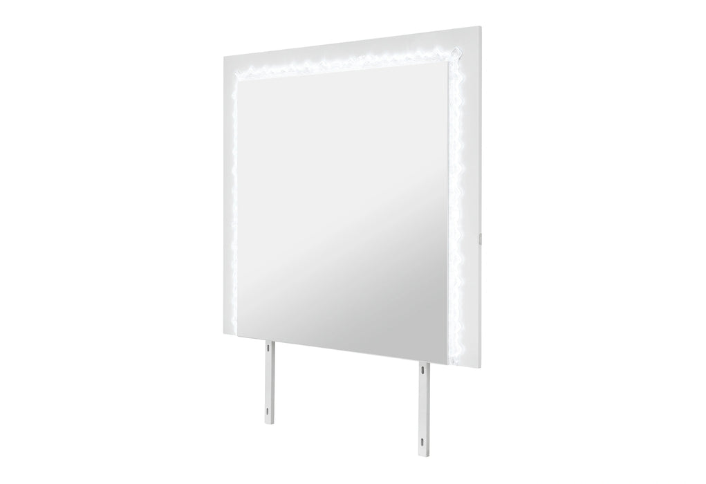 Naomi Silver Marble Mirror with LED