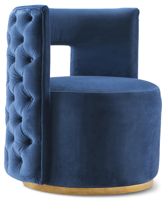 Theo Navy Velvet Accent Chair