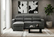 U2601 Dark Grey Reversible Sofa Bed with Drop Down Table and Speaker