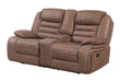 U2250 Brown Console Reclining Loveseat