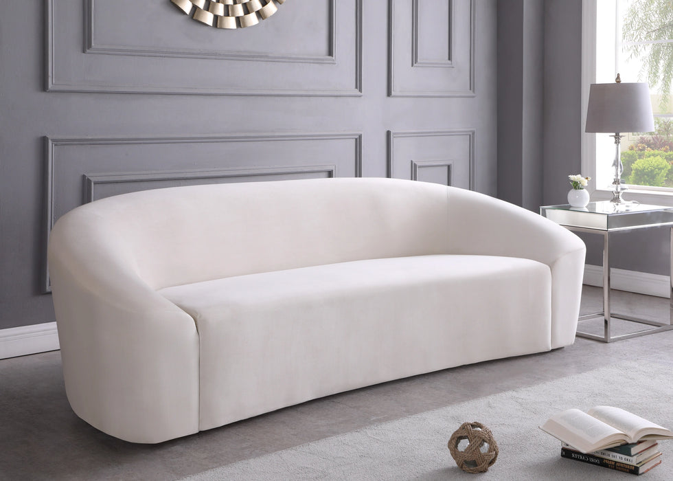 Riley Cream Velvet Sofa