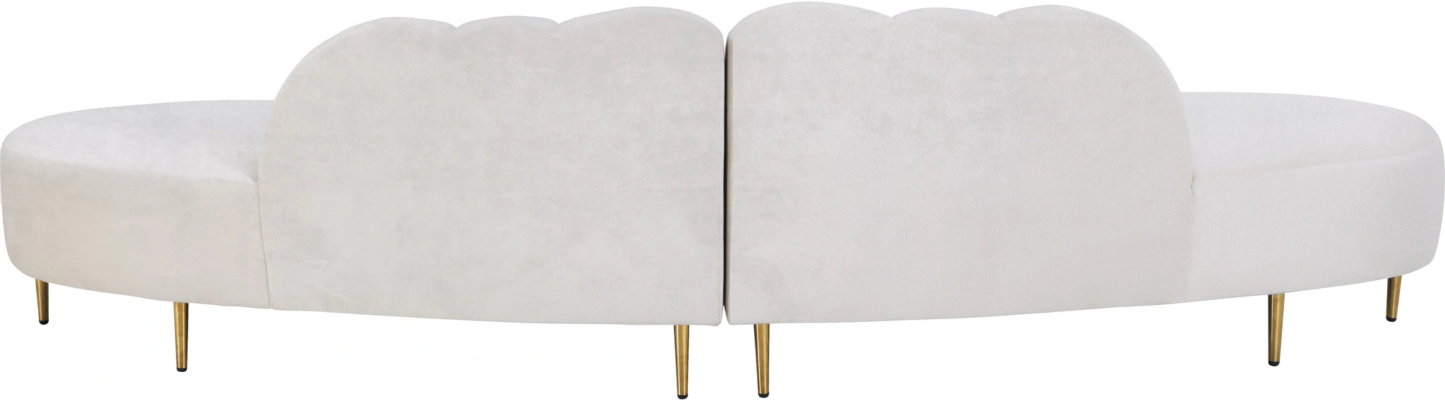 Divine Cream Velvet 2pc. Sectional