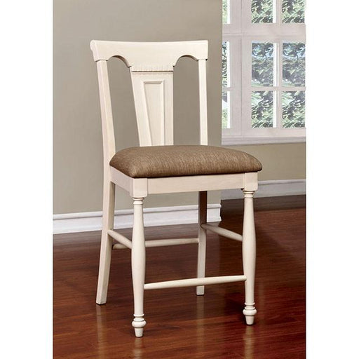 SABRINA Off White/Cherry Ctr.Ht. Chair, Cherry & White (2/CTN) image