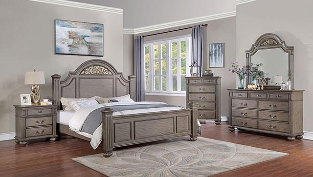 SYRACUSE Cal.King Bed, Gray