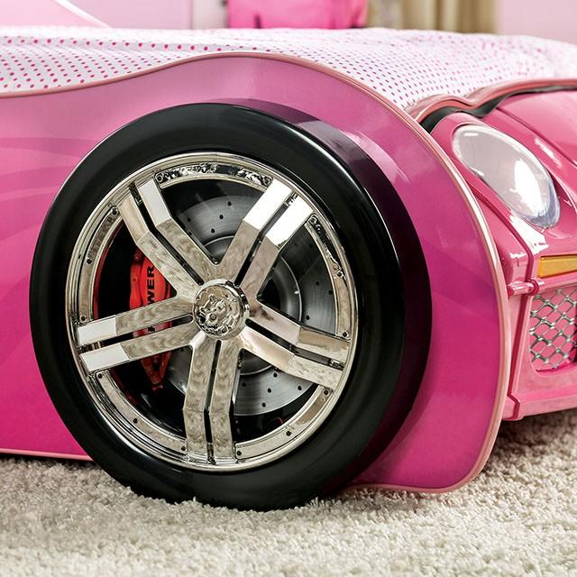 PRETTY GIRL CAR BED Twin Bed, Pink