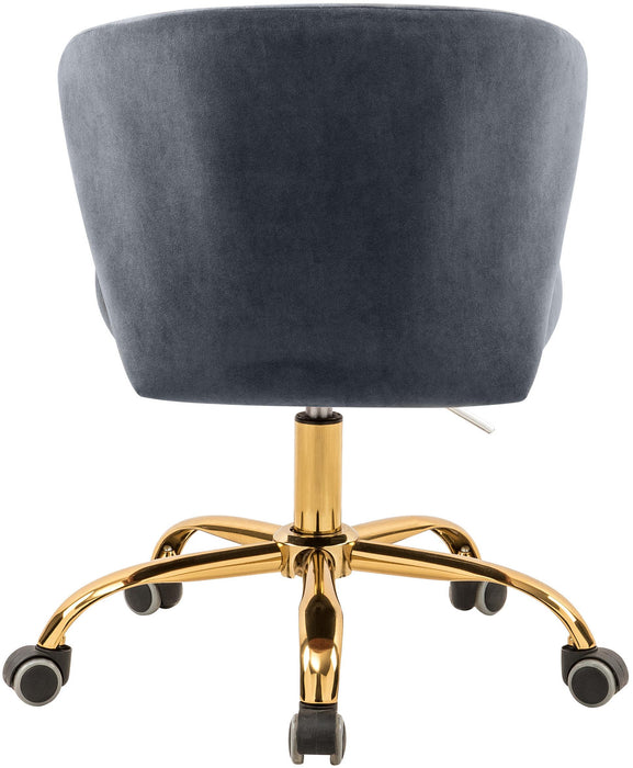 Finley Grey Velvet Office Chair