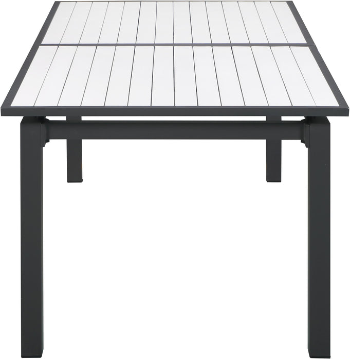 Nizuc White manufactured wood Outdoor Patio Aluminum Dining Table - D&N Furniture (PA)