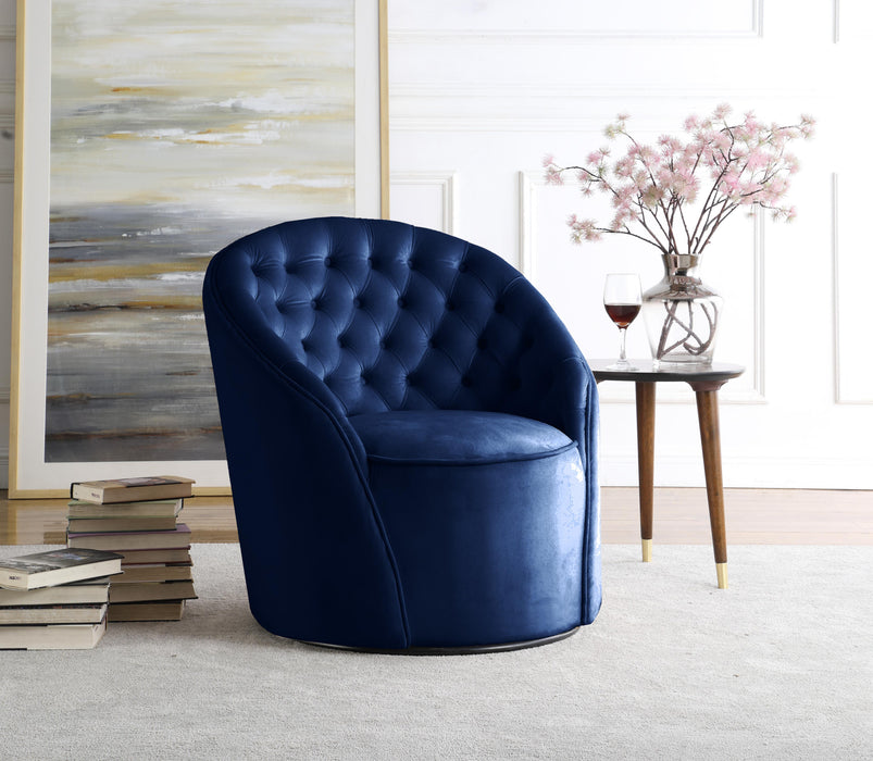 Alessio Navy Velvet Accent Chair - D&N Furniture (PA)