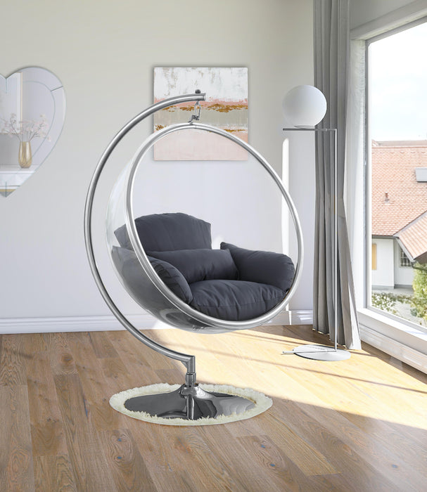 Luna Grey Durable Fabric Acrylic Swing Chair - D&N Furniture (PA)