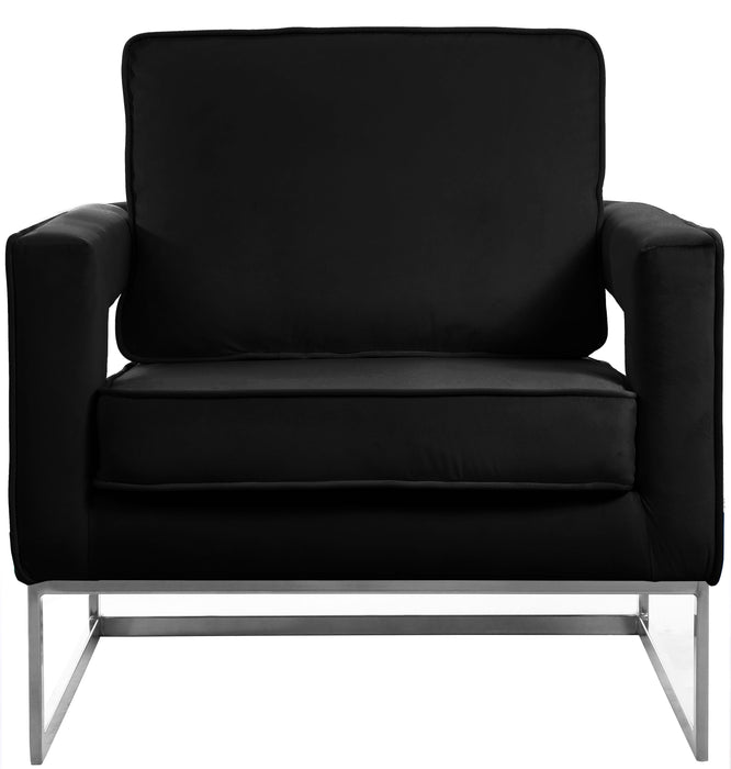 Noah Black Velvet Accent Chair - D&N Furniture (PA)