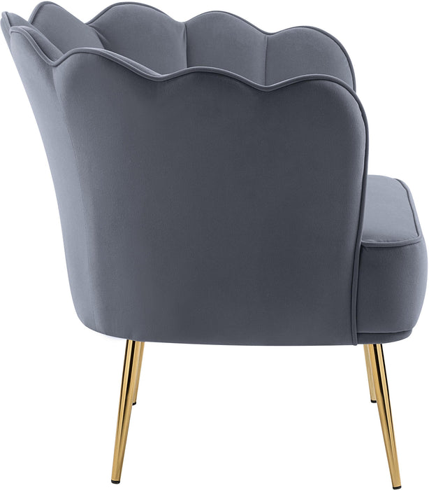 Jester Grey Velvet Accent Chair - D&N Furniture (PA)