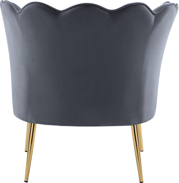 Jester Grey Velvet Accent Chair - D&N Furniture (PA)