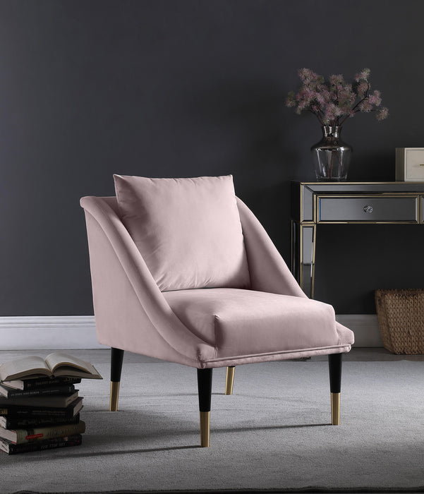 Elegante Pink Velvet Accent Chair - D&N Furniture (PA)