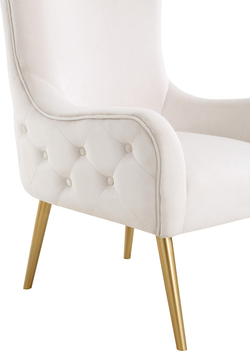 Alexander Cream Velvet Accent Chair - D&N Furniture (PA)