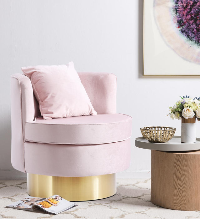 Kendra Pink Velvet Accent Chair - D&N Furniture (PA)